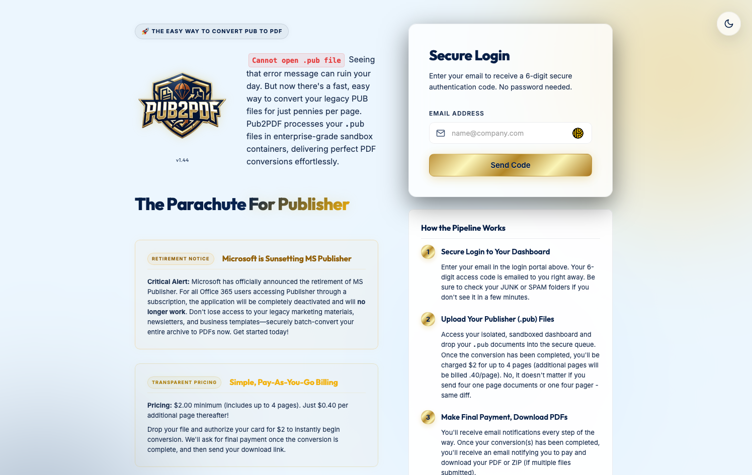 Pub2PDF
